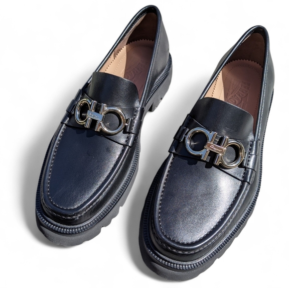 Ferragamo Mens Shoes Bleeker Loafers New With Box Size 10 E - Picture 3 of 7